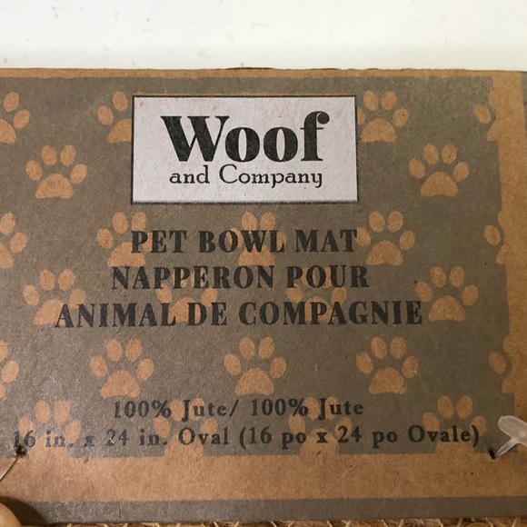 Woof & Co Set of 2 Pet Bowl Mats Welcome Mats - Picture 3 of 4